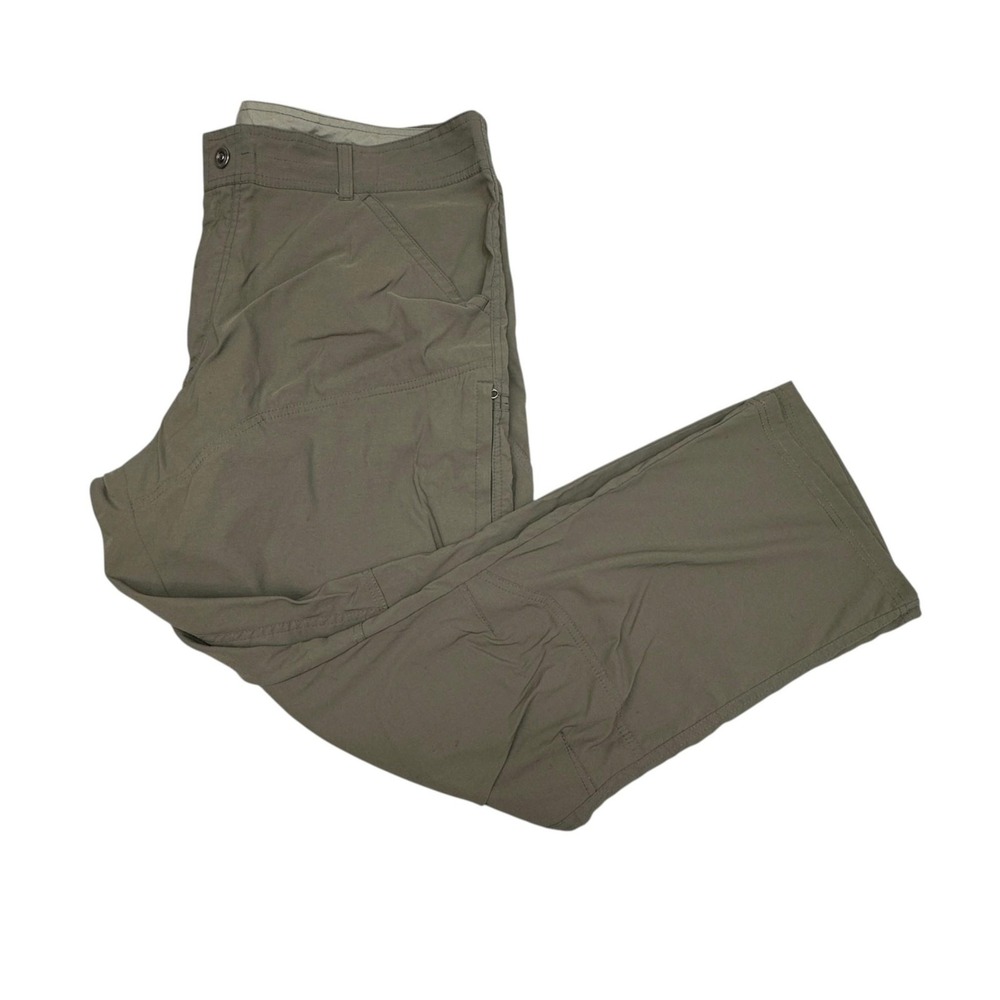 Kuhl Pants Mens 42x30 Green Nylon Spandex Stretch Hiking Zip Pocket Straight